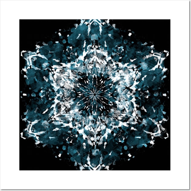 Sapphire Starburst Snowflake Wall Art by Magic Bean Dreams